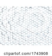 3D Abstract Background With Wall Of Extruding Hexagons