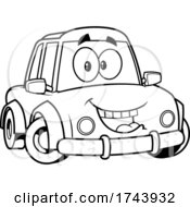 Poster, Art Print Of Black And White Happy Car Mascot