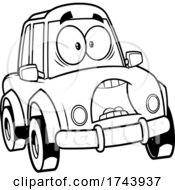 Poster, Art Print Of Black And White Scared Car Mascot