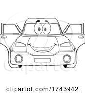 Poster, Art Print Of Black And White Car With Open Doors
