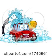 Happy Automobile In A Car Wash