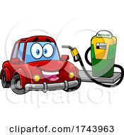 Poster, Art Print Of Happy Car At A Gas Station