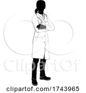 Doctor Woman Silhouette by AtStockIllustration