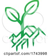 Plant Seedling Growing Out Of Earth Icon Concept