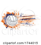 Poster, Art Print Of Volleyball With Stars And Grunge