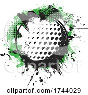 Poster, Art Print Of Golf Ball With Grunge