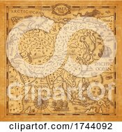 Poster, Art Print Of Antique Styled Map Of Asia