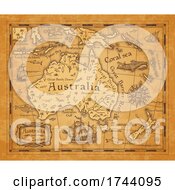 Antique Styled Map Of Australia And New Zealand
