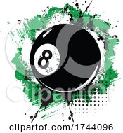 Poster, Art Print Of Eightball With Grunge