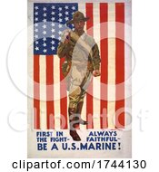 Poster, Art Print Of First In The Fight Always Faithful Be A Us Marine