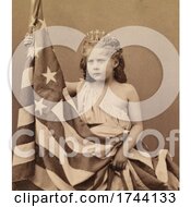Poster, Art Print Of Fontinelle Weller Holding Flag