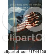 Poster, Art Print Of Remember December 7th With Tattered Flag Pearl Harbor
