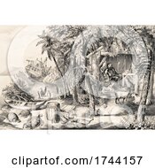 Poster, Art Print Of Robinson Crusoe And His Pets