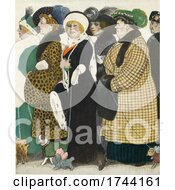 Poster, Art Print Of Fashionable Ladies Walking Their Toy Dogs