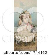 Poster, Art Print Of Girl With Bunny Rabbits