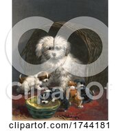 Poster, Art Print Of Dog And Puppies
