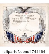 Poster, Art Print Of Certificate For The Patriotic Sons Of America