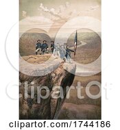 Poster, Art Print Of Union Soldiers On The Tip Of Point Lookout On Lookout Mountain Tennessee