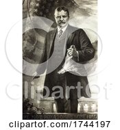 Poster, Art Print Of Theodore Roosevelt Over We Have Room For But One Flag Text