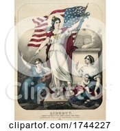 Poster, Art Print Of Liberty Brings To The Earth Justice And Peace