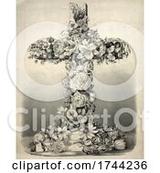 Poster, Art Print Of The Easter Cross Of Flowers