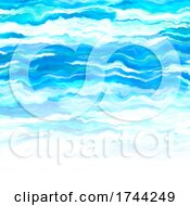 Abstract Painted Ocean Themed Background