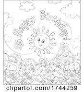 Poster, Art Print Of Happy Birthday Greeting Over A Sun