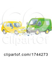 Poster, Art Print Of Aftermath Of A Car Wreck