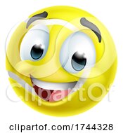 Tennis Ball Emoticon Face Emoji Cartoon Icon