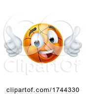 Poster, Art Print Of Basketball Ball Emoticon Face Emoji Cartoon Icon