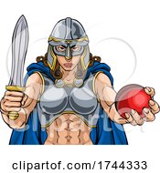 Viking Trojan Celtic Knight Cricket Warrior Woman by AtStockIllustration