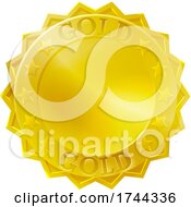 Metallic Gold Medal Rosette by AtStockIllustration