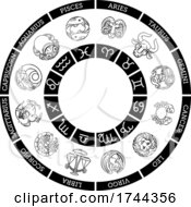 Poster, Art Print Of Horoscope Astrology Zodiac Star Signs Symbols Set