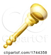 Gold Royal Sceptre Cartoon Icon