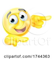 Pointing Emoticon Emoji Face Cartoon Icon