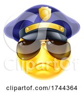 Angry Policeman Emoticon Emoji Face Cartoon Icon