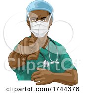 Nurse Doctor In Ppe Mask Pointing Needs You