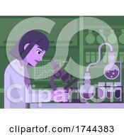 Woman Scientist Working In Laboratory by AtStockIllustration