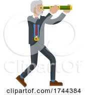 Telescope Spyglass Character Business Concept by AtStockIllustration