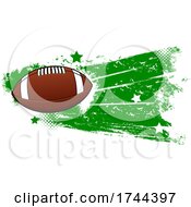 American Football With Green And White Grunge by Vector Tradition SM