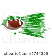 Poster, Art Print Of American Football With Green And White Grunge
