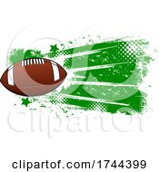 Poster, Art Print Of American Football With Green And White Grunge