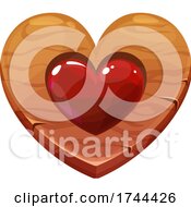 Poster, Art Print Of Wood And Red Heart
