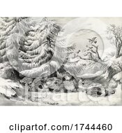 Poster, Art Print Of Ruffed Grouse Bonasa Umbellus In The Snow