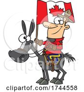 Cartoon Mountie On Horseback