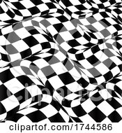 Poster, Art Print Of Abstract Distorted Checkered Background
