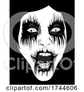 Poster, Art Print Of Painted Horror Face