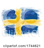Poster, Art Print Of Painted Swedish Flag