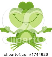 Relaxed Meditating Frog by Hit Toon