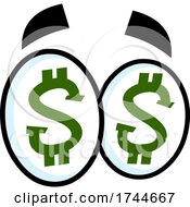Poster, Art Print Of Pair Of Eyes With Dollar Signs